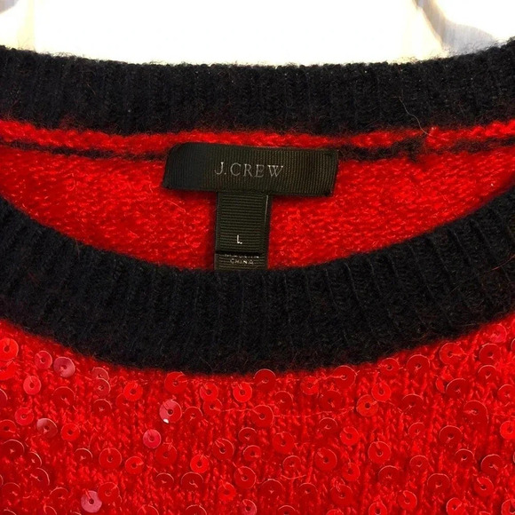 J.Crew wool blended girl Holiday sweater size L - Picture 2 of 6